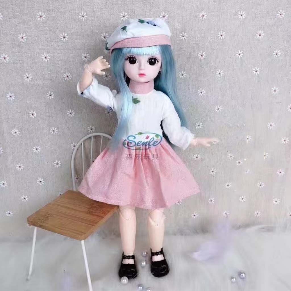 Búp bê đồ chơi 3D 30cm đáng yêu xinh xắn dành cho bé gái