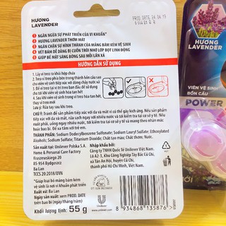 Viên Vệ sinh bồn cầu VIM POWER hương LAVENDER 5 sạch khuẩn thơm mát 55g