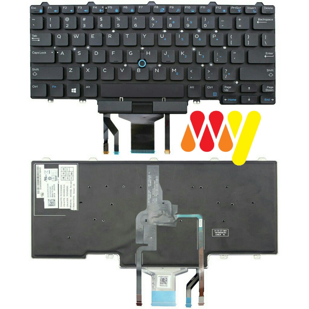 Bàn phím laptop Dell Latitude E5450 3340 E5490 E5480 E5470 E7450 E7470 E7480 0w93f7 Loại Có 2 chuột dưới
