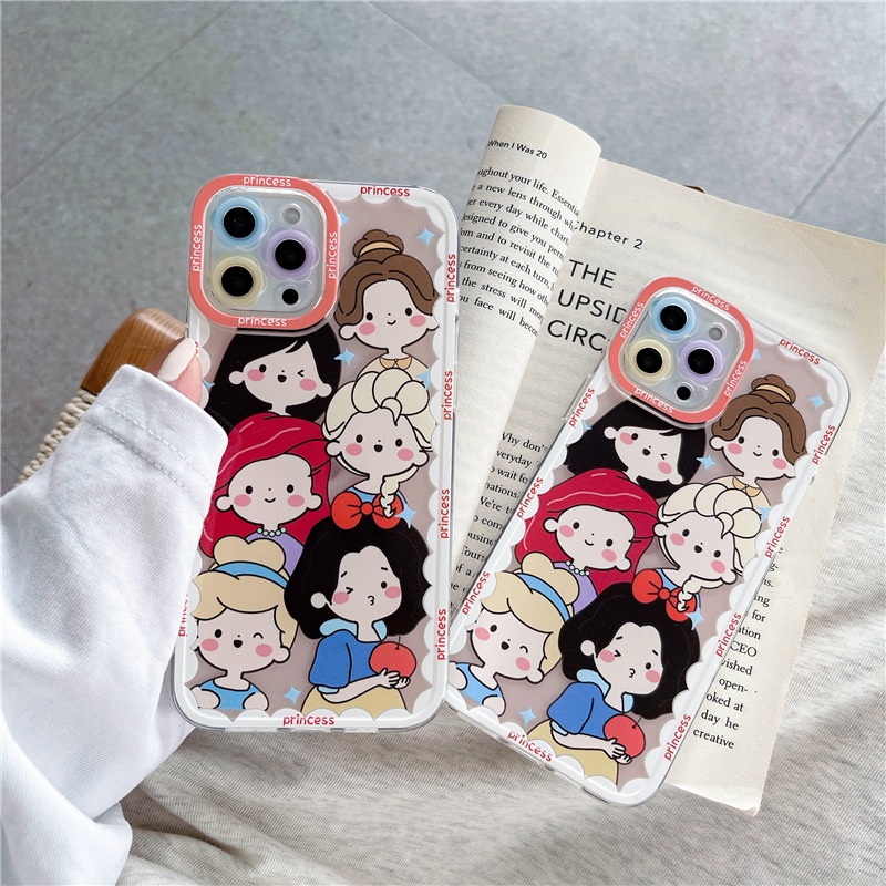 Ốp Điện Thoại TPU Mềm Trong Suốt Hình Công Chúa Cho IPhone 13 Pro Max 12 / 11 / XS / XR / 8 / 7 / 6 Plus