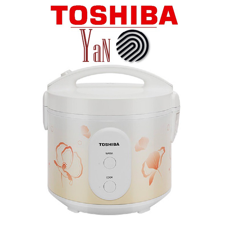 Nồi cơm điện cơ nắp gài lòng nồi chống dính 1.0L Toshiba 1L RC-10JE2VN(O) 500W - Hàng chính hãng