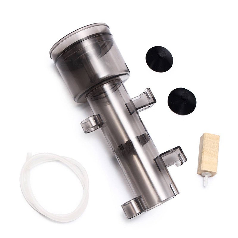 Máy hớt bọt protein skimmer treo bên trong bể san hô cá biển mini 600L/H Mini động cơ ống đá không khí gỗ