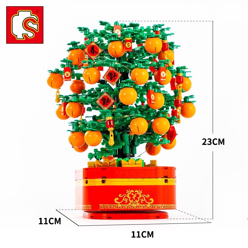 ĐỒ CHƠI LẮP GHÉP  CÂY QUẤT CẦU LỘC NĂM MỚI
