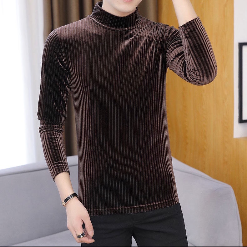 Áo Thun Thể Thao Nam Tay Dài Cổ Cao Thời Trang Phong Cách Hàn Quốc