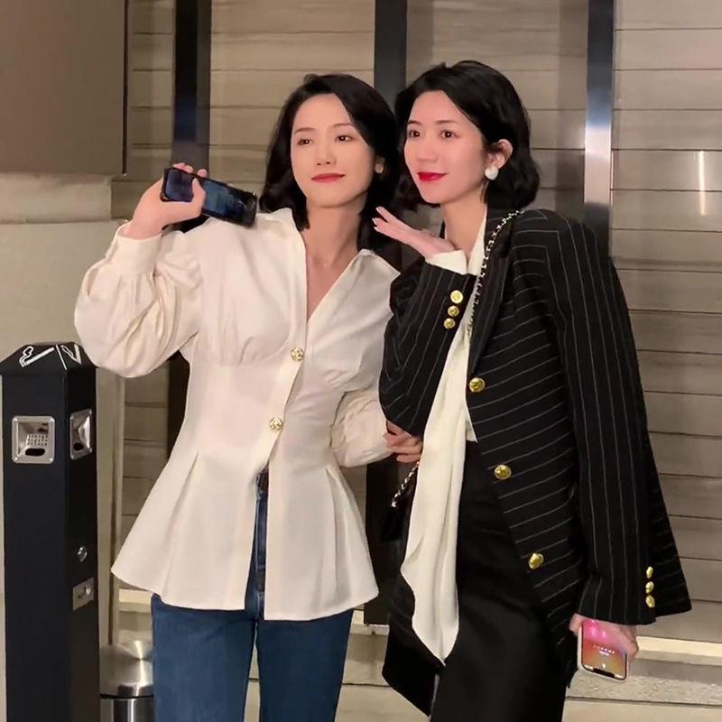 Áo Sơ Mi Nữ Dáng Ôm Phong Cách Cung Điện Thời Trang Mùa Xuân Mới 2022