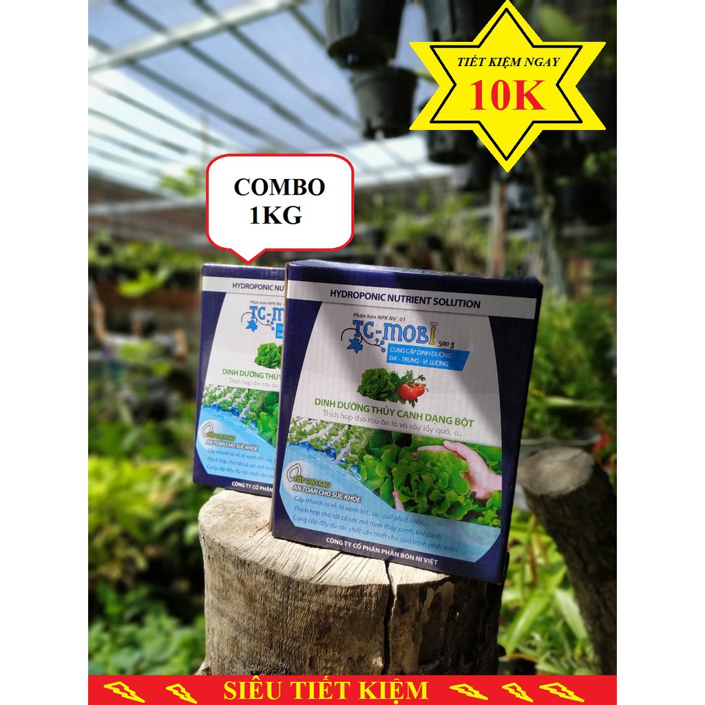 COMBO Dinh dưỡng Thủy canh TC-MOBI  1KG (2x 500g ) Hydroponic fertilizer