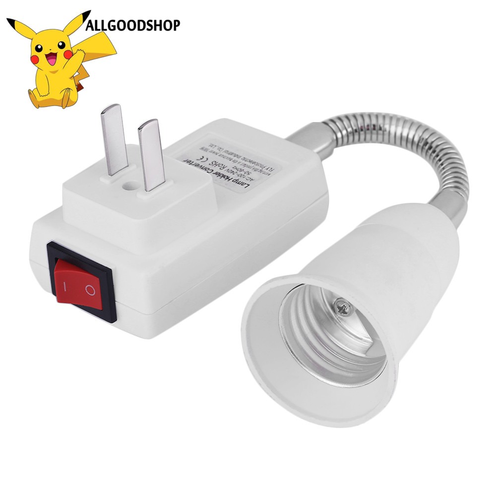 Đuôi chuyển đổi bóng đèn E27 nối dài linh hoạt với công tắc tiện dụng | BigBuy360 - bigbuy360.vn