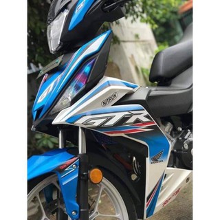 Tem xe winner GTR trắng xanh
