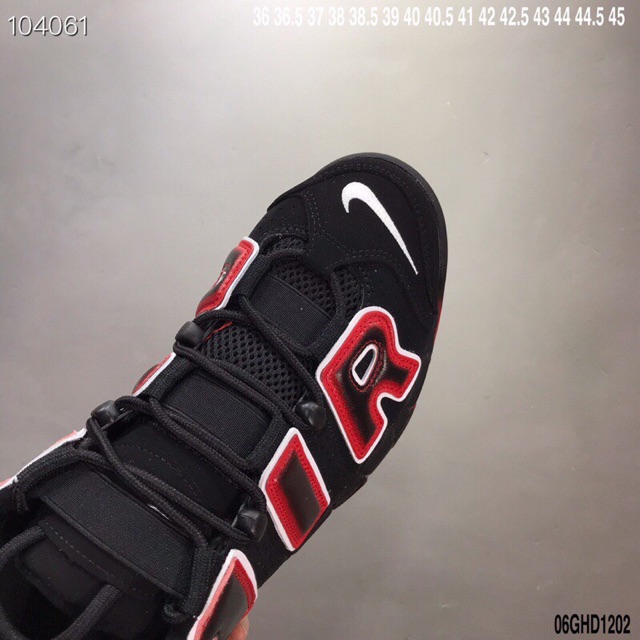 Giày nam nữ Nike Air More Uptempo 96 black red