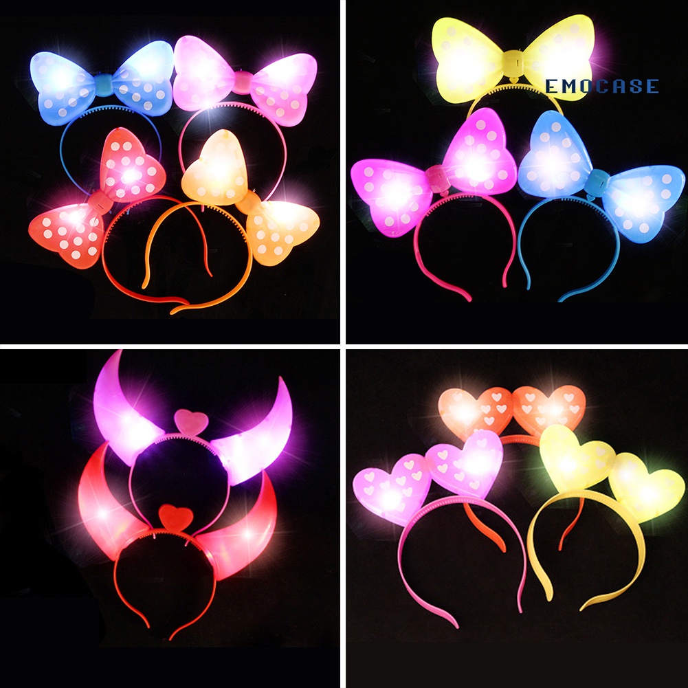 Băng Đô Nơ Có Đèn LED Phát Sáng