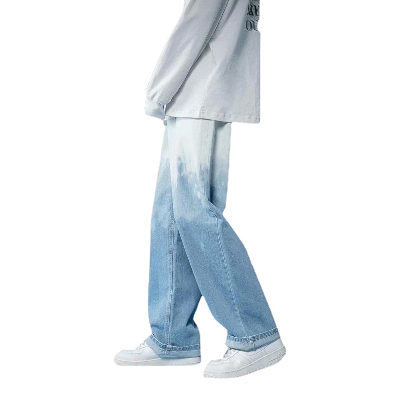 Quần Jean Nhuộm Màu Phong Cách Hip Hop Đường Phố Hàn Quốc Chống Mài Mòn Size S-3XL Thời Trang Cho Nam