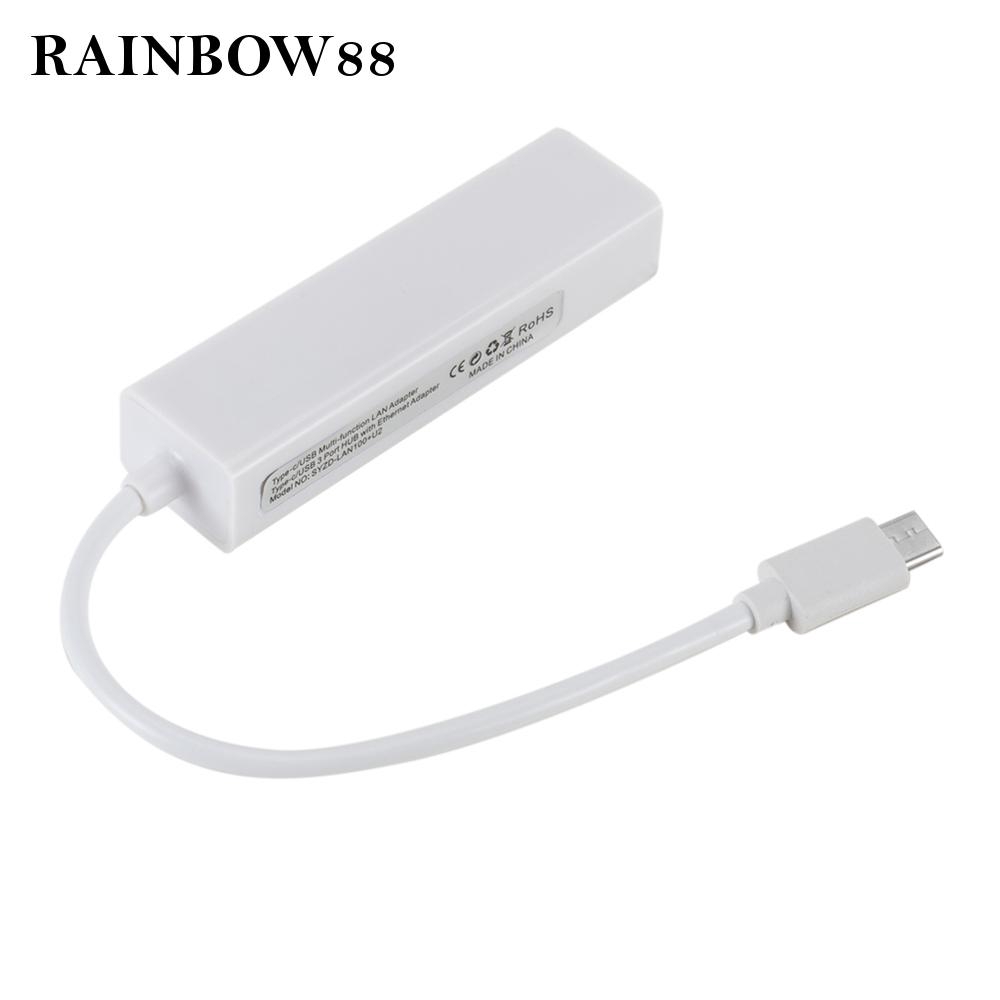 Thiết bị chuyển đổi USB C sang 3 cổng RJ45 màu trắng cho MacBook Pro chất lượng cao | BigBuy360 - bigbuy360.vn