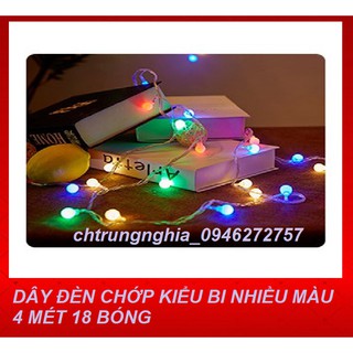 Dây đèn chớp kiểu bi đục chớp nhiều màu