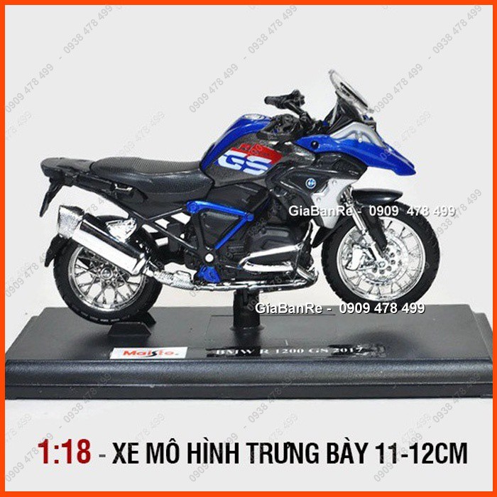 Xe Mô Hình Moto Bmw R1200 GS Tỉ Lệ 1:18 - Maisto - Xanh - 8755