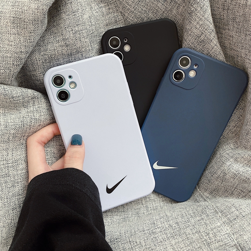 Ốp điện thoại mềm màu kẹo ngọt họa tiết logo Nike cho IPhone 11 Pro Xs Max XR 7 Plus 8 6s 6 SE 2020