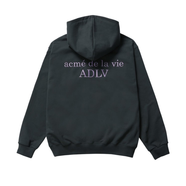 ÁO KHOÁC CÓ MŨ ADLV BASIC LOGO EMBROIDERY HOODIE CHARCOAL