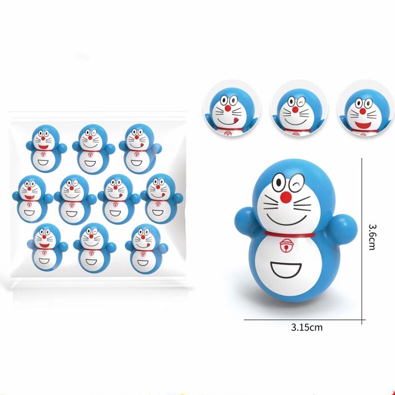 combo 10 con lật đật squit game và doraemon