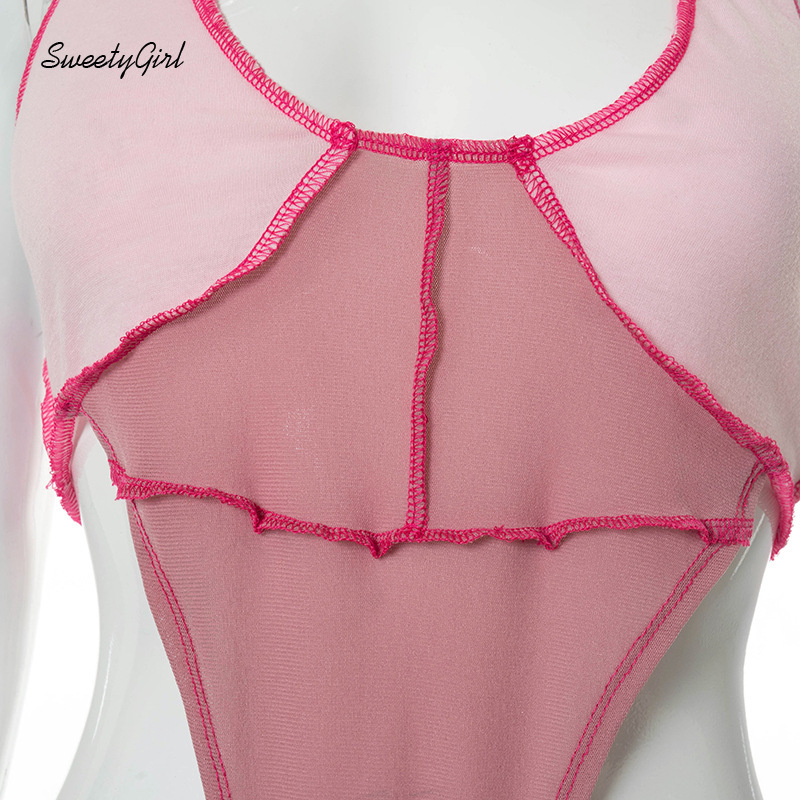 Áo liền quần không tay cổ U quyến rũ cho nữ