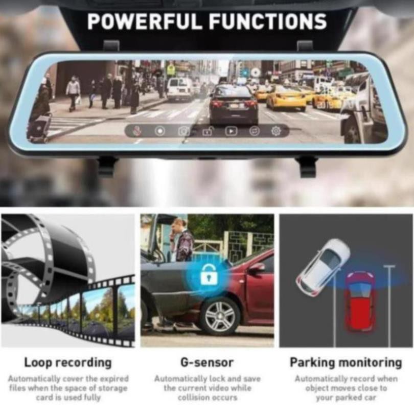 Camera Hành Trình xe ô tô Màn Hình Cảm Ứng 9.66 Inch Ips 1080p Full Hd Cho Xe Hơi💥uy tín💥 | BigBuy360 - bigbuy360.vn