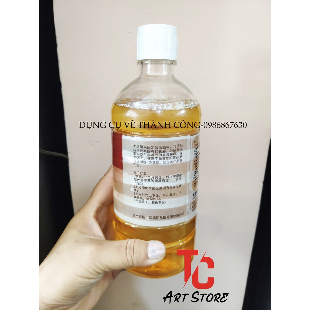 Dầu Bóng GLOSSY VARNISH 500ml - Bảo Quản Tranh Sơn Dầu, Acrylic