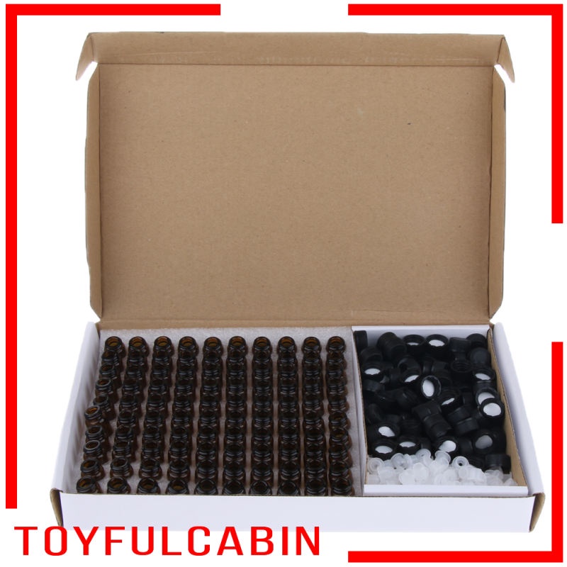 Set 100 lọ thủy tinh đựng tinh dầu 1ml giảm độ nồng độ kèm ốc vít