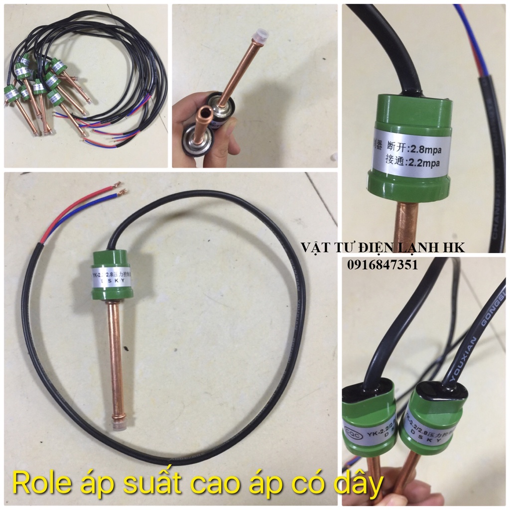 Rơ le áp suất khí nén Hạ áp - Cao áp YK-0.15/0.05 YK-2.2/2.8 Mpa Role air pressure relay DSKY