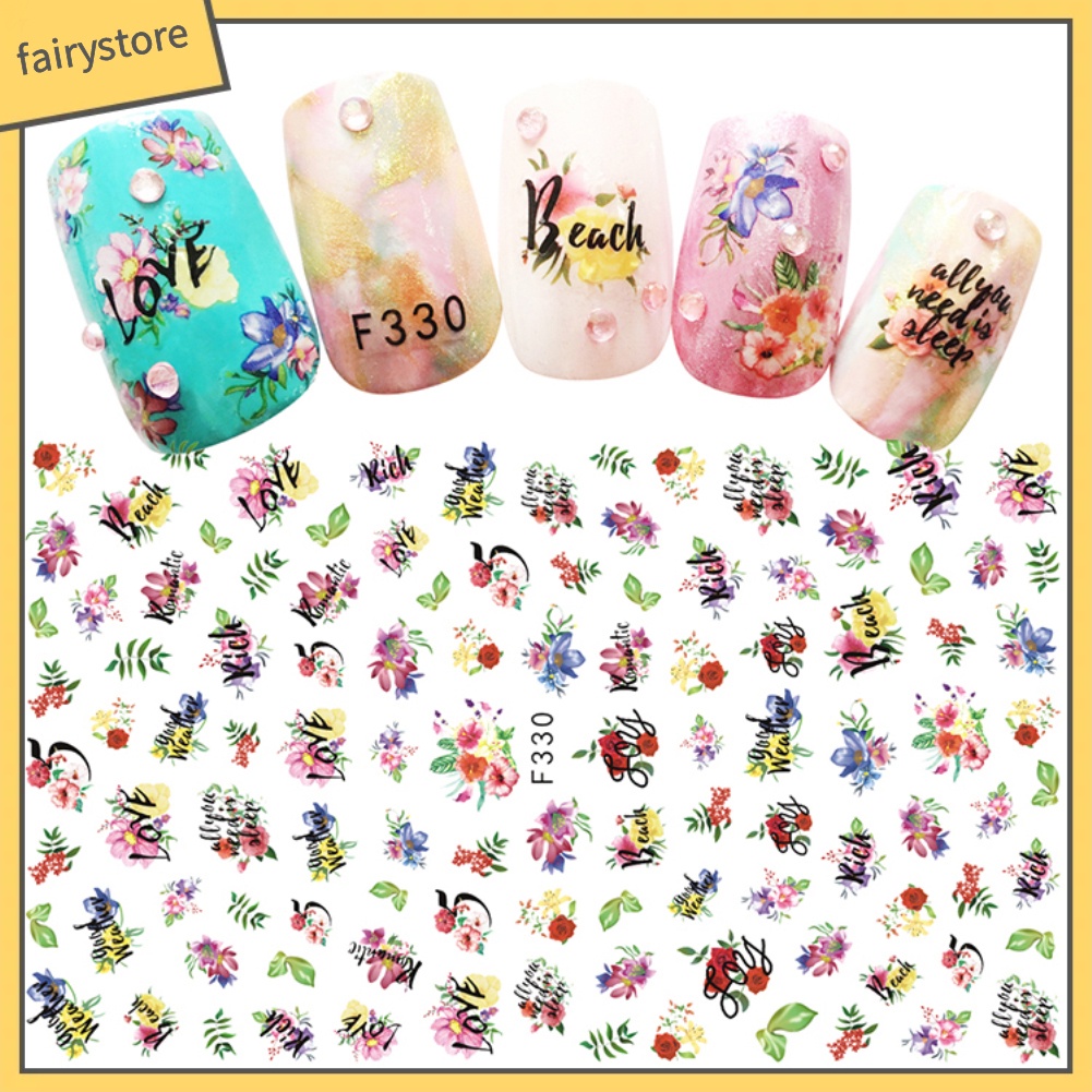 Miếng dán hình hoa quả trang trí móng tay nghệ thuật đẹp mắt