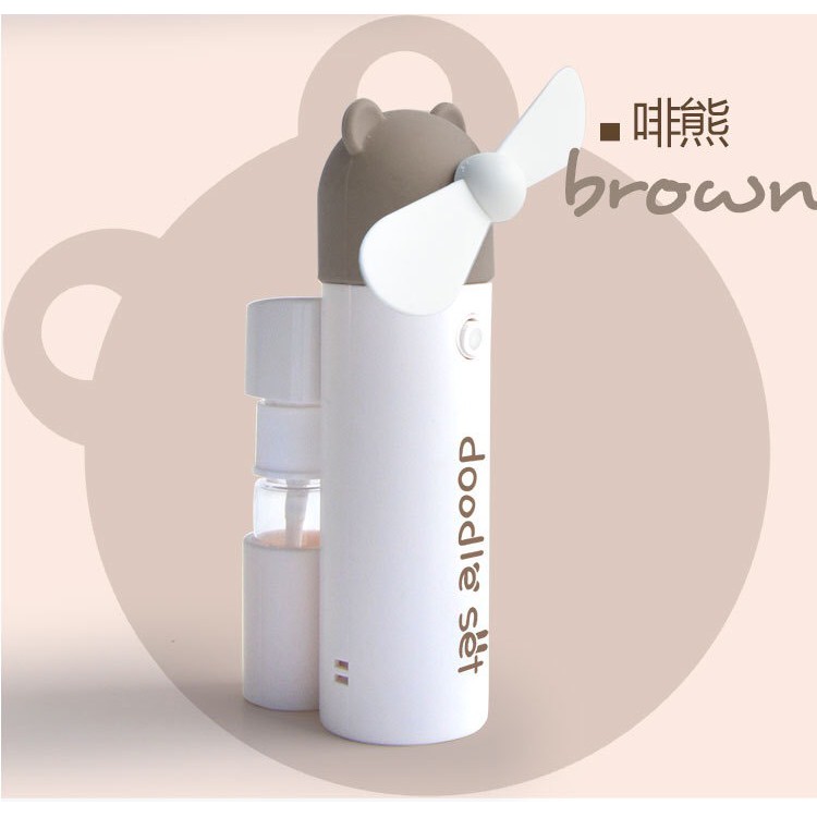 Quạt sạc,quạt mini cầm tay dễ thương có phun sương (F656)
