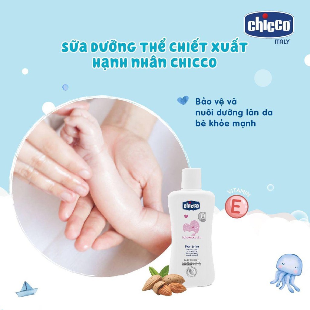 Sữa dưỡng thể chiết xuất Hạnh nhân Chicco 200ml