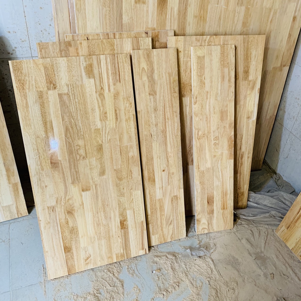 MẶT BÀN GỖ 50X120X1,8Cm Mặt bàn gỗ cao su đầy đủ kích thước đã sơn,phủ bóng và bo góc-Mua về là dùng ngay