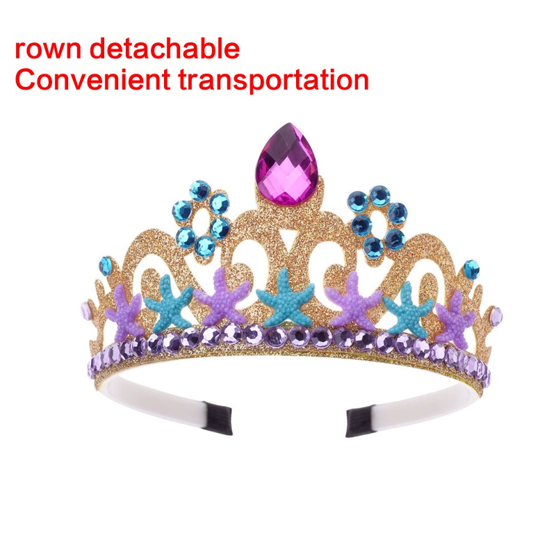 Vương Miện Công Chúa Hình Sao Biển Đính Đá Lấp Lánh