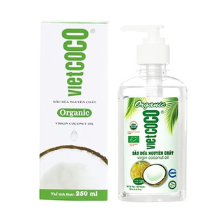 {Chai 250ml} Dầu Dừa Làm Đẹp 100% Nguyên Chất Ép Lạnh Organic Vietcoco