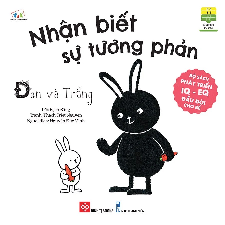 SÁCH - Bộ sách phát triển IQ - EQ đầu đời cho bé - Nhận biết sự tương phản - Đen và trắng