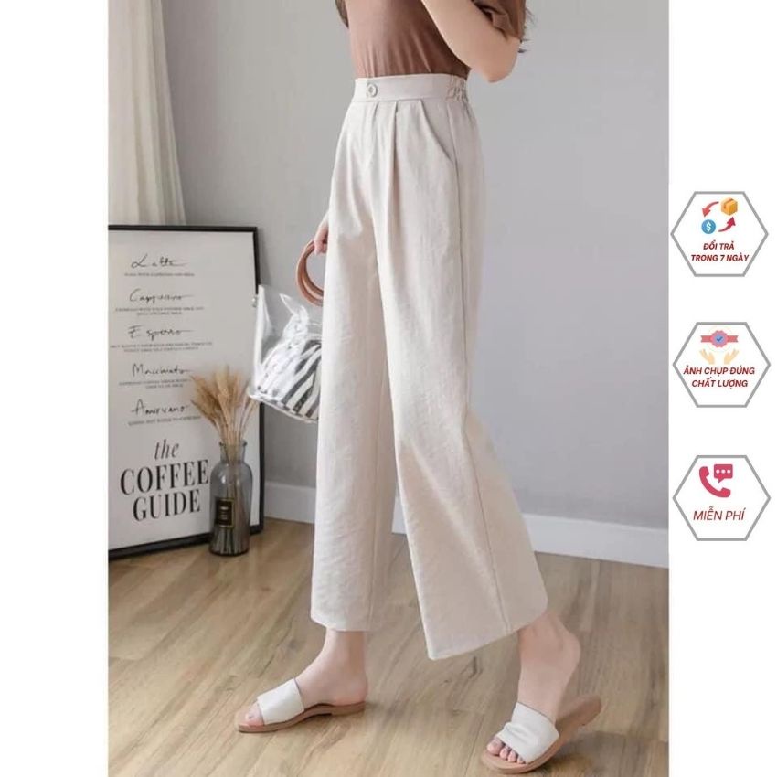 Quần đũi nữ ống suông rộng chất mềm mịn, siêu mát