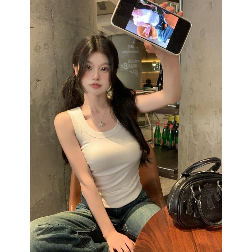 Cocory vn Áo Tank Top Thể Thao Thiết Kế Đơn Giản Thời Trang Mùa Hè Quyến Rũ Cho Nữ