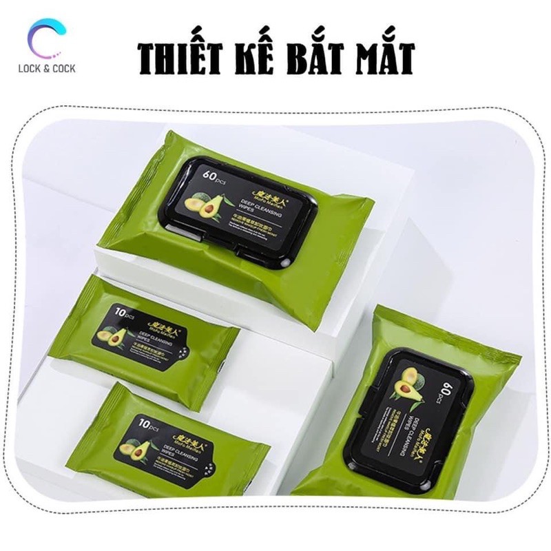 Khăn giấy ướt tẩy trang bơ