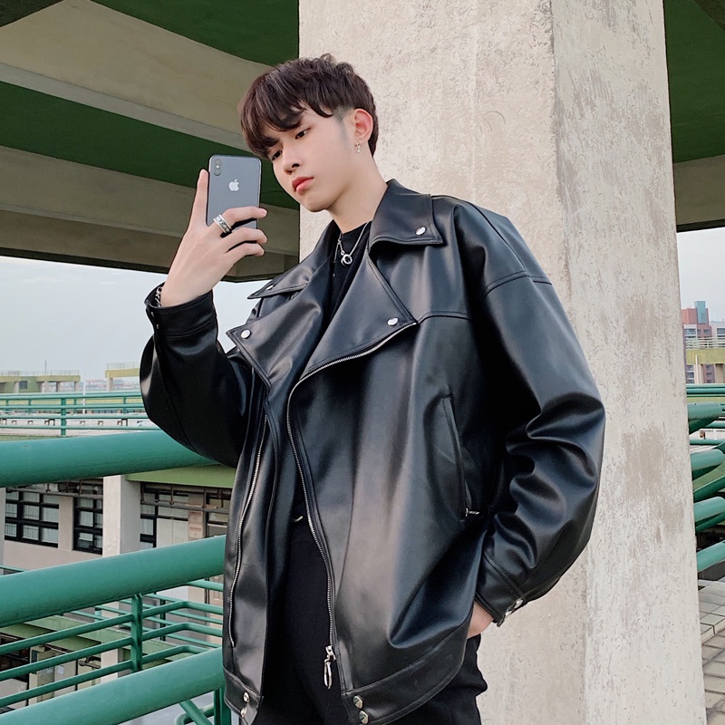 Áo khoác nam da dáng rộng phong cách đường phố Hàn Quốc 2022 bigsize unisex áo da nam hàn quốc simple fashion áo khoác jacket nữ bomber