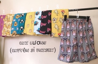 Quần ngố hoạt hình unisex