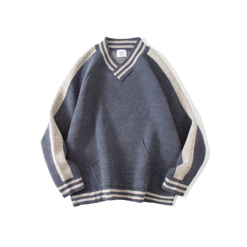 Áo khoác/Áo len nam, cổ chữ V, chui đầu, dễ kết hợp, phù hợp cho mùa thu, cập nhật xu hướng thời trang, mẫu mới nhất | BigBuy360 - bigbuy360.vn