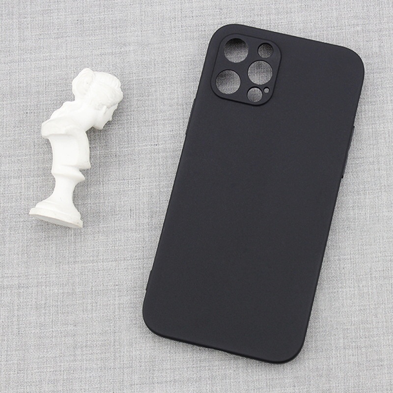 Ốp lưng iphone silicon dẻo cạnh vuông thẳng đen IP12 6/6plus/6s/6splus/7/7plus/8/8plus/x/xr/xs/11/12/pro/max/plus/promax