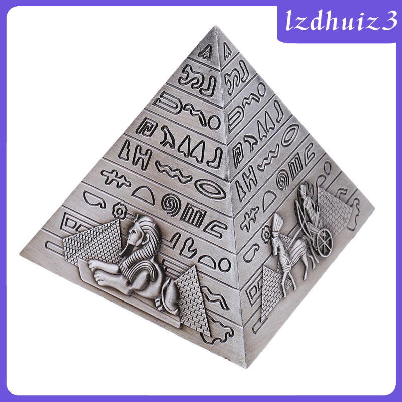 Mô hình kim tự tháp Ai Cập bằng kim loại dùng trang trí bàn làm việc