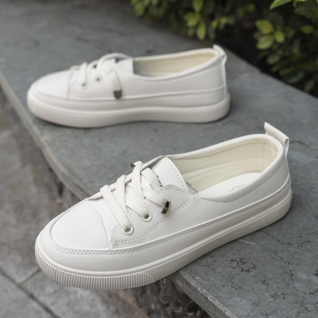 [ảnh thật] Giầy lười basic ( Trắng, Be) | BigBuy360 - bigbuy360.vn