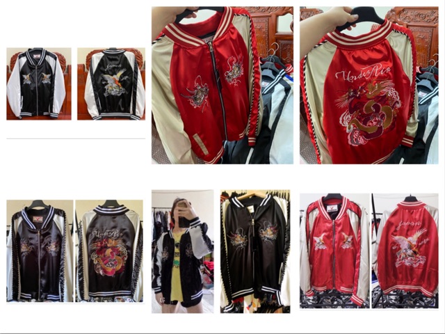 (Ảnh thật)sz M L Áo bomber thêu rồng bao chất size M L ❌❌❌ hàng siêu cấp | BigBuy360 - bigbuy360.vn