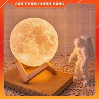 Đèn ngủ hình mặt trăng kèm giá gỗ dễ thương dành cho phòng ngủ bé gái