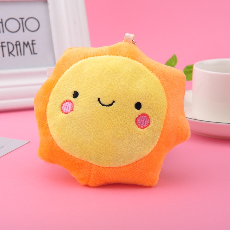 Đồ Chơi Nhồi Bông Treo Xe Đẩy Hình Ngôi Sao Mặt Trăng Mặt Trời Mây Trắng Phụ Kiện Xe Đẩy Trẻ Em