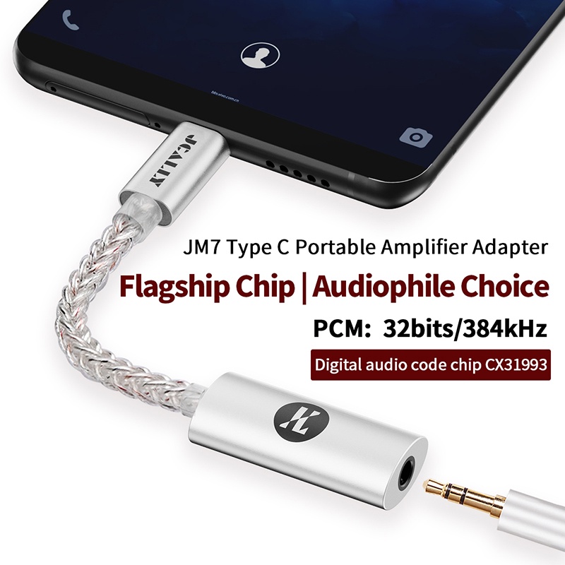Bộ ChuyểN ĐổI Âm Thanh Kỹ ThuậT Số JM7 DAC USB C CX31993 LoạI C Sang 3.5mm