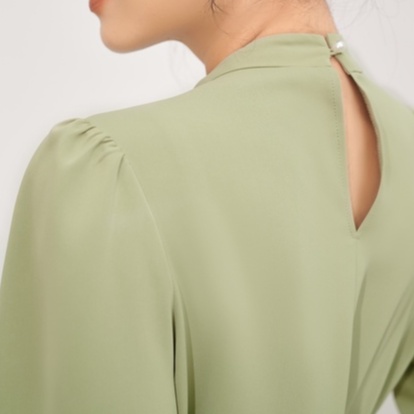 Áo Sơ Mi Nữ Dài Tay Công Sở Cổ Tàu Ngược Thanh Lịch By LEMIA Design - LY-A20.047