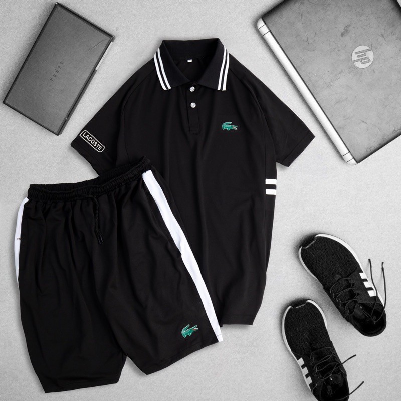 Bộ thể thao nam có cổ cá sấu 4 màu logo thêu chất liệu mát free ship | BigBuy360 - bigbuy360.vn