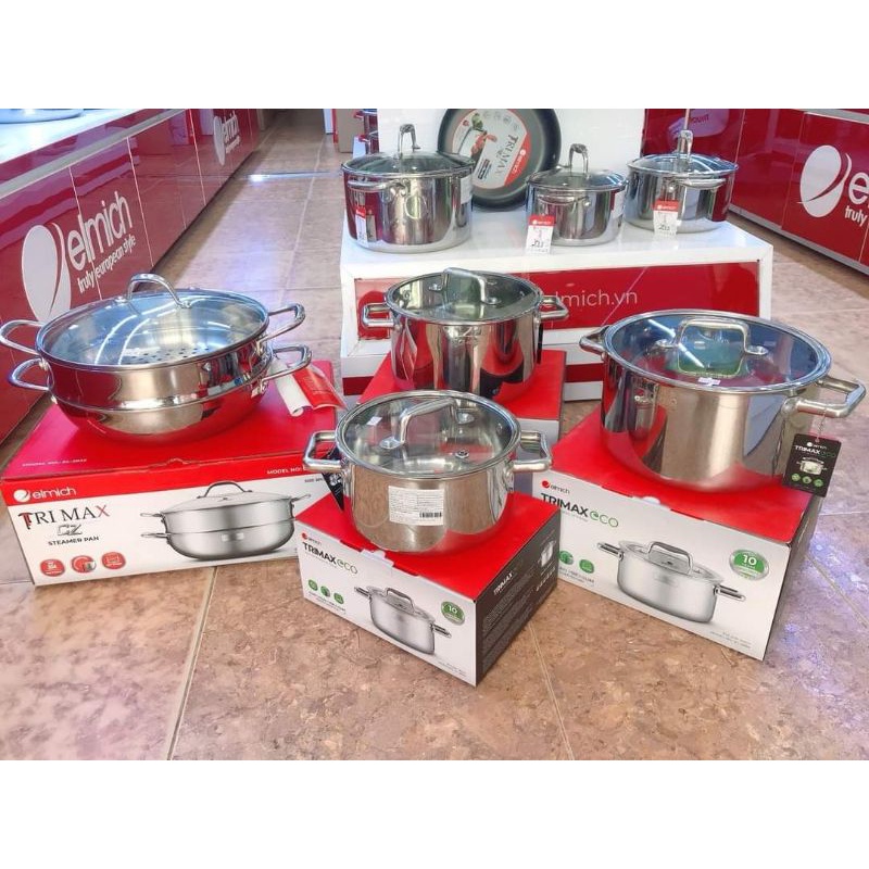Nồi Elmich Trimax ECO đáy từ đúc nguyên khối - Dòng hàng cao cấp - Đẹp hút hồn