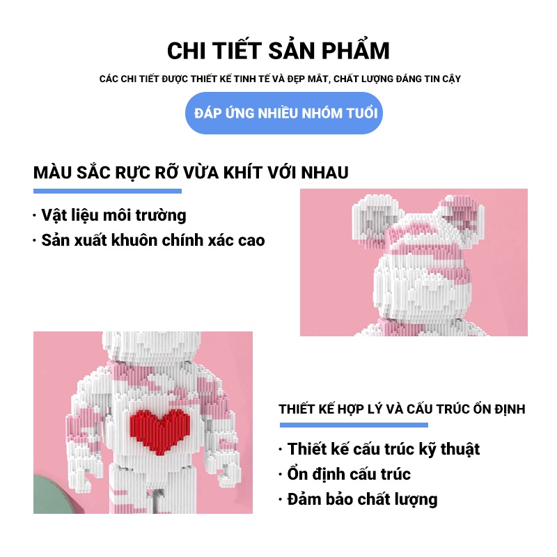 Mới Bộ Đồ Chơi Lắp Ráp Gấu Violent Bears Cho Bé